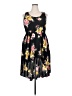 Torrid 100% Rayon Floral Black Cocktail Dress Size 2X Plus (2) - photo 1