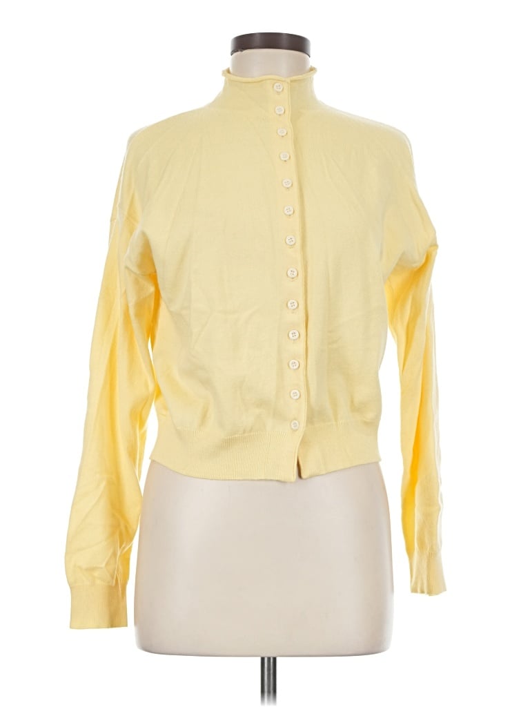 Pre-owned All:row Cardigan Sweater In Yellow
