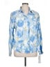 Alfred Dunner 100% Rayon Print Blue Long Sleeve Blouse Size 16 - photo 1