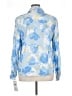 Alfred Dunner 100% Rayon Print Blue Long Sleeve Blouse Size 16 - photo 2