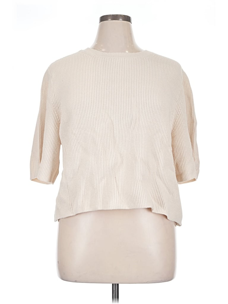 Pre-owned Ann Taylor Loft Turtleneck Sweater In Ivory