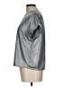 Cable & Gauge Metallic Silver Short Sleeve Top Size L - photo 5