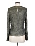 Banana Republic Metallic Silver Long Sleeve Blouse Size S - photo 2
