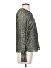 Banana Republic Metallic Silver Long Sleeve Blouse Size S - photo 4