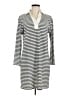Lands' End Stripes Gray Casual Dress Size M - photo 1