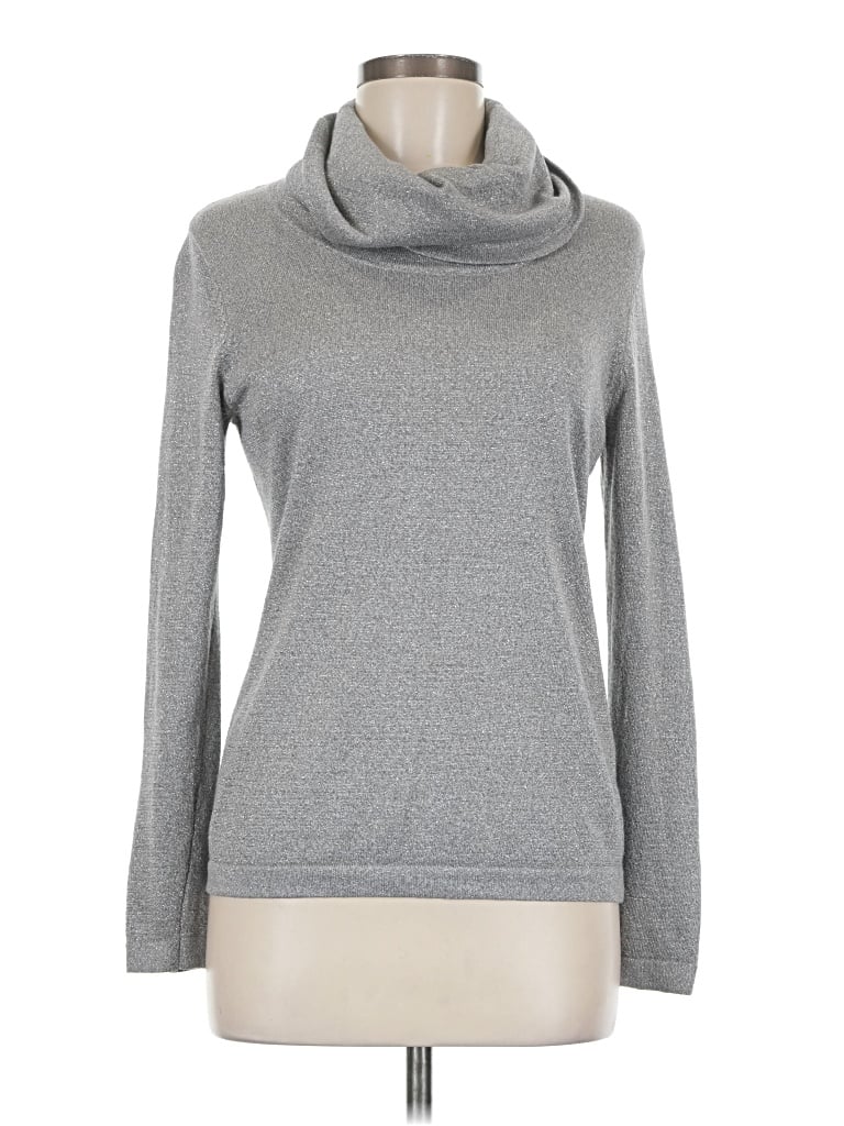 Pre-owned Coldwater Creek Turtleneck Sweater In Gray