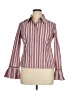 Etcetera Stripes Pink Long Sleeve Blouse Size 14 - photo 1