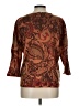 Jane Ashley Brown 3/4 Sleeve Blouse Size L - photo 2
