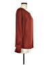 Express 100% Polyester Burgundy Long Sleeve Blouse Size M - photo 4