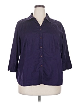 St. John's Bay 3/4 Sleeve Button Down Shirt