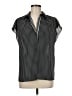 Max Studio 100% Polyester Houndstooth Black Short Sleeve Blouse Size M - photo 1