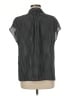 Max Studio 100% Polyester Houndstooth Black Short Sleeve Blouse Size M - photo 2