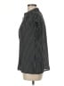 Max Studio 100% Polyester Houndstooth Black Short Sleeve Blouse Size M - photo 5