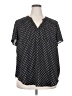 Torrid 100% Polyester Black Short Sleeve Blouse Size 2X Plus (2) - photo 1