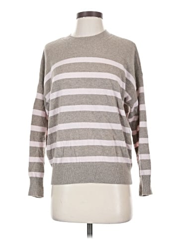 Madewell Cashmere Oversized Crewneck Sweater in Stripe (view 1)