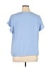 Unbranded 100% Polyester Blue Short Sleeve Top Size XL - photo 2