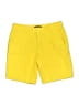 Nanette Lepore 100% Cotton Chevron-herringbone Yellow Shorts Size 8 - photo 1