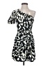 Shein 100% Polyester Graphic Black Cocktail Dress Size 4 - photo 1