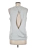 Fabletics 100% Polyester Silver Sleeveless T-Shirt Size M - photo 2