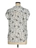 Monday Fun 100% Polyester Animal Print Silver Short Sleeve Blouse Size XL - photo 2