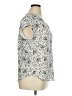 Monday Fun 100% Polyester Animal Print Silver Short Sleeve Blouse Size XL - photo 4
