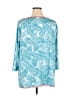 Ruby Rd. 100% Polyester Floral Teal 3/4 Sleeve T-Shirt Size 0X - photo 2