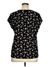 Anne Klein Floral Black Short Sleeve Blouse Size XL - photo 2