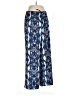 Calvin Klein 100% Polyester Print Blue Casual Pants Size M - photo 1