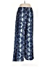 Calvin Klein 100% Polyester Print Blue Casual Pants Size M - photo 2