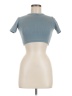 Zara Blue Short Sleeve Turtleneck Size M - photo 1