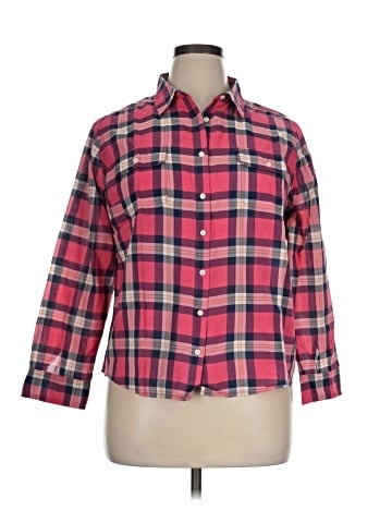 St. John's Bay 3/4 Sleeve Button-Down Shirt (view 1)