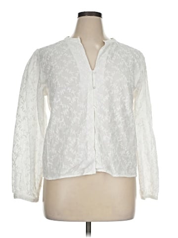 Ann Taylor Factory Long Sleeve Blouse (view 1)