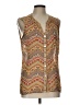 Fig and Flower Brown Sleeveless Blouse Size L - photo 1