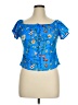 Unbranded Blue Short Sleeve Blouse Size XL - photo 1