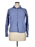 Lands' End Canvas Blue Long Sleeve Button-Down Shirt Size 14 - photo 1