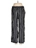 Ann Taylor LOFT 100% Polyester Stripes Black Casual Pants Size M - photo 2