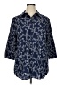 Chico's Stars Blue 3/4 Sleeve Button-Down Shirt Size XL (3.5) - photo 1