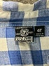 Phat Farm Checkered-gingham Blue Short Sleeve Button-Down Shirt Size 3T - photo 3