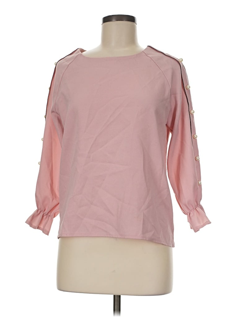 Pre-owned Assorted Brands 3/4 Sleeve Blouse In Pink