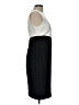 Calvin Klein Color Block Ivory Gray Cocktail Dress Size 10 - photo 4