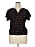 Assorted Brands Hearts Black Short Sleeve Top Size XL (estimated) - photo 1