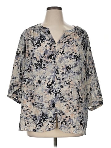 Rose + Olive 3/4 Sleeve Blouse (view 1)