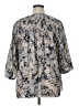 Rose + Olive 100% Polyester Floral Gray 3/4 Sleeve Blouse Size 1X - photo 2