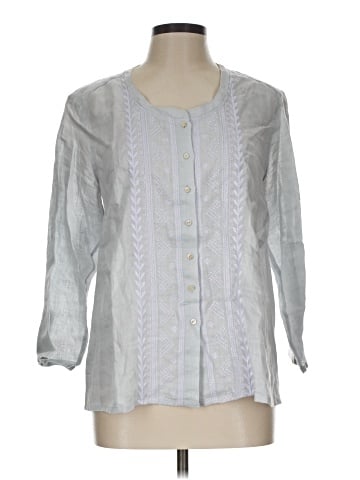 Wrap 3/4 Sleeve Blouse (view 1)