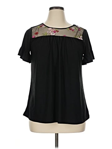 KRISTIN NICOLE Short Sleeve Blouse (view 1)