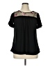 KRISTIN NICOLE Black Short Sleeve Blouse Size 1X - photo 1