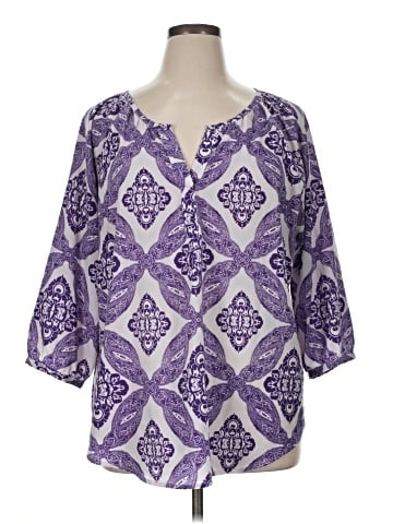 New York & Company 3/4 Sleeve Blouse (view 1)