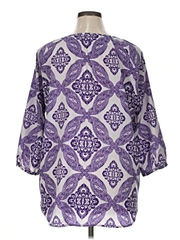 New York & Company 3/4 Sleeve Blouse (view 2)