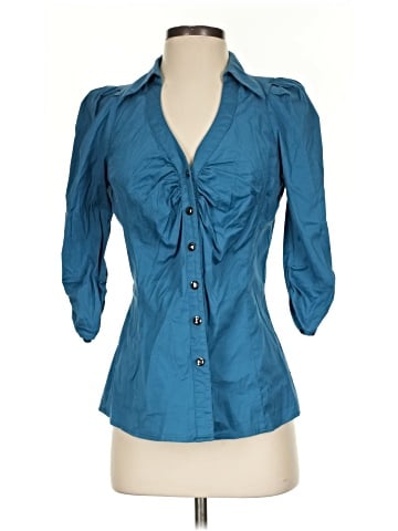 Bisou Bisou 3/4 Sleeve Button-Down Shirt (view 1)