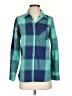 Dakine Plaid Teal Long Sleeve Blouse Size XS - photo 1